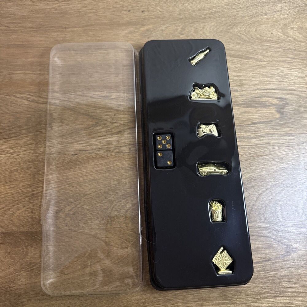 Monopoly Empire Gold Color Replacement Pieces 6 Token BLACK DICE McDonald’s